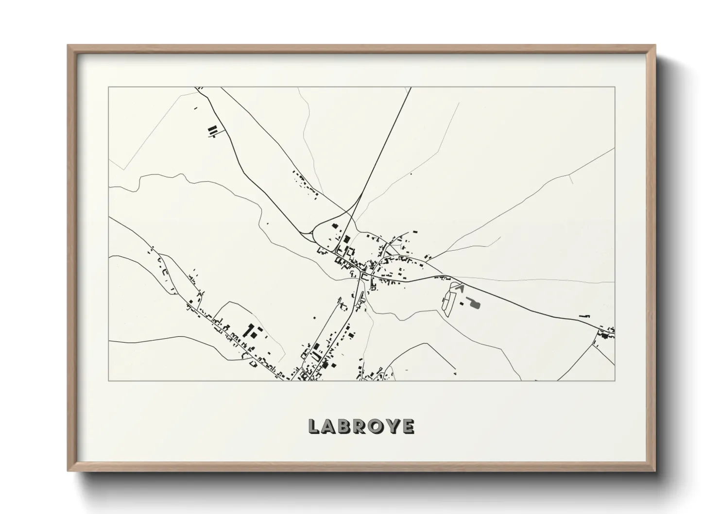 Une affiche de carte sur Labroye