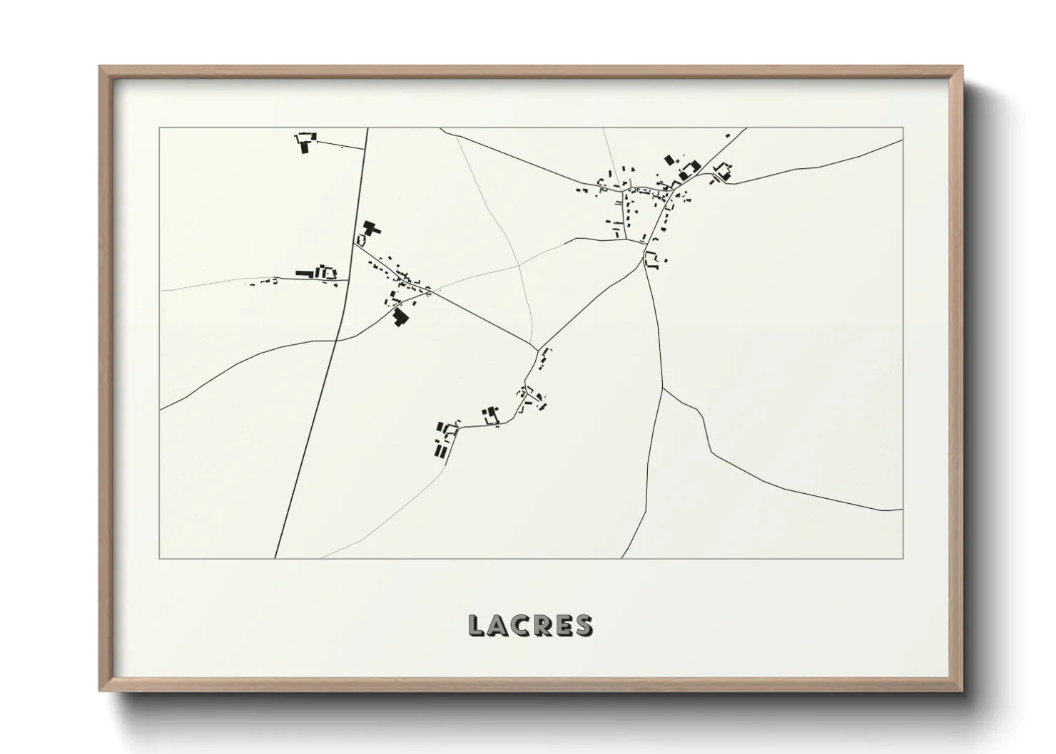 Une affiche de carte sur Lacres