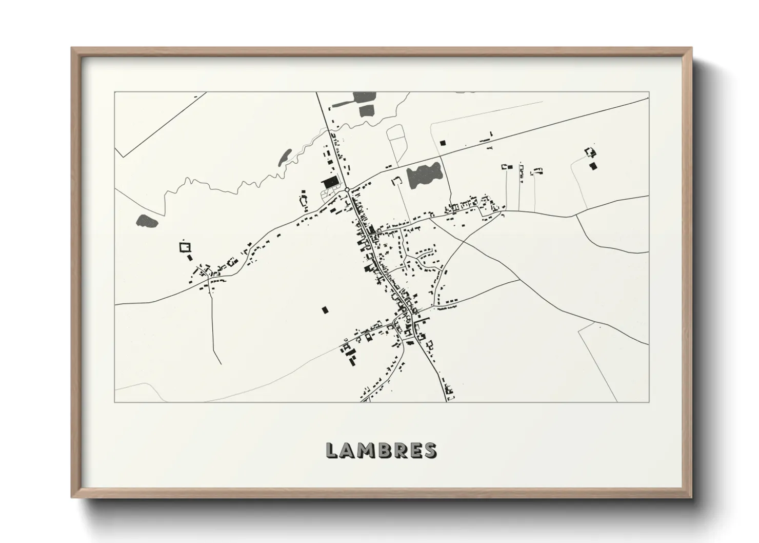 Une affiche de carte sur Lambres