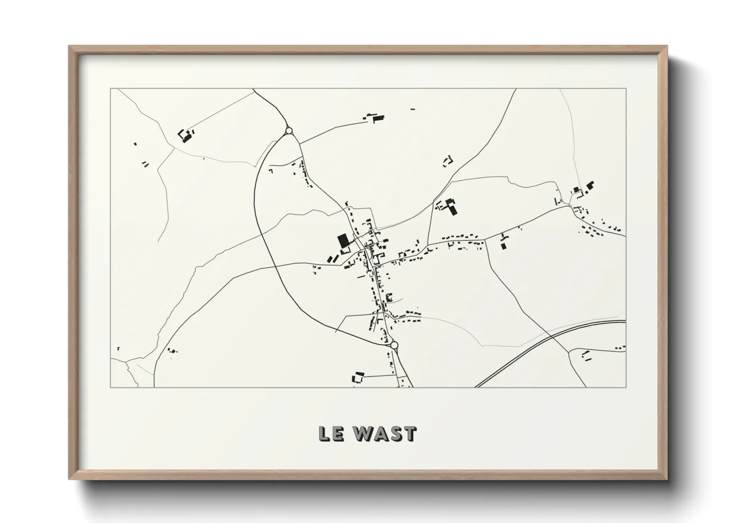 Une affiche de carte sur Le Wast