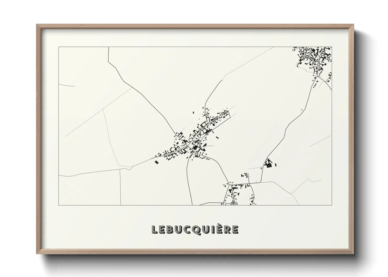 Une affiche de carte sur Lebucquière