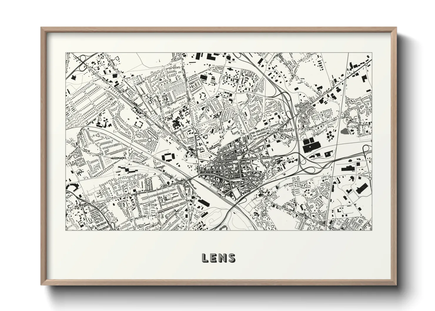 Une affiche de carte sur Lens