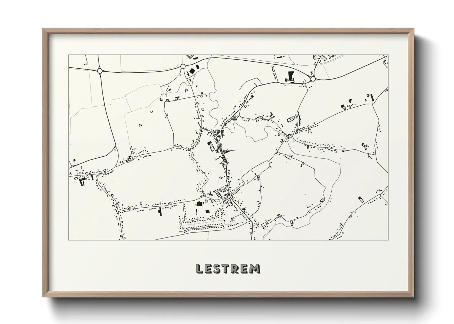 Une affiche de carte sur Lestrem