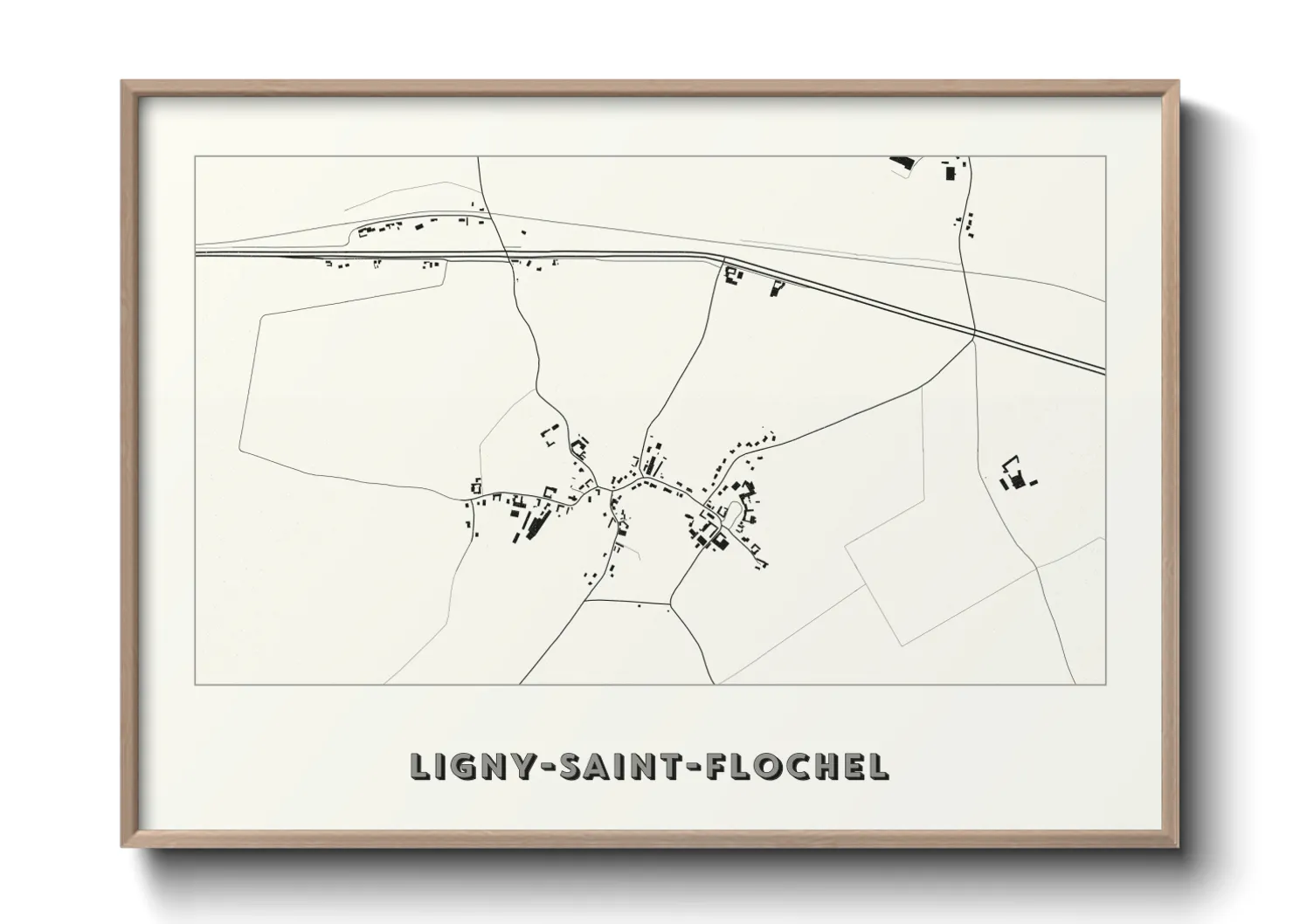 Une affiche de carte sur Ligny-Saint-Flochel