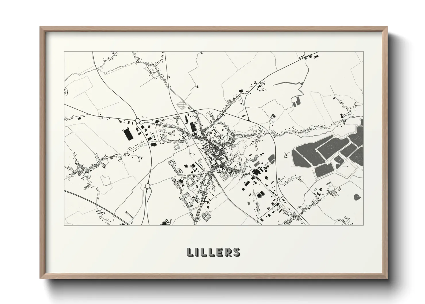 Une affiche de carte sur Lillers