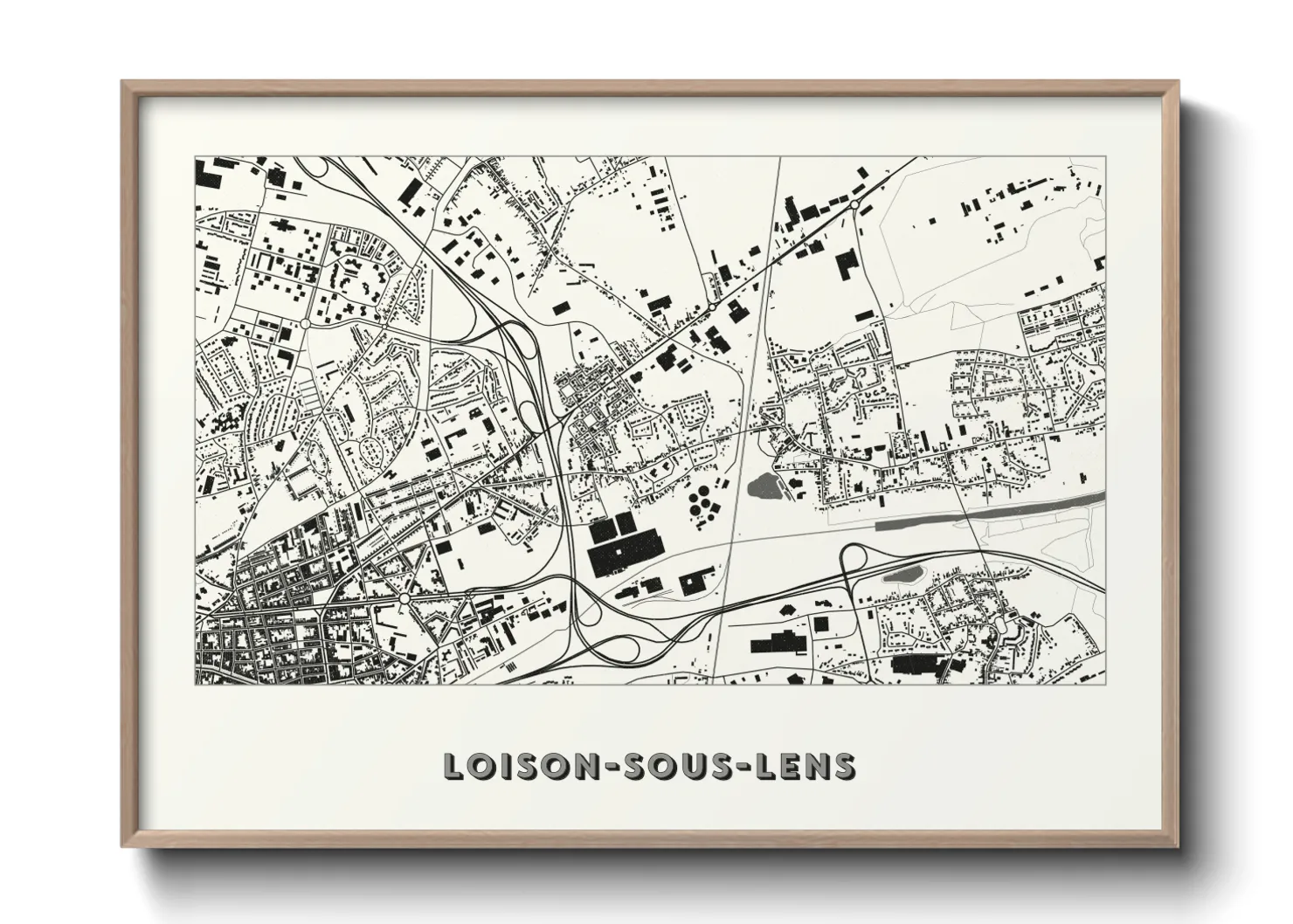 Une affiche de carte sur Loison-sous-Lens