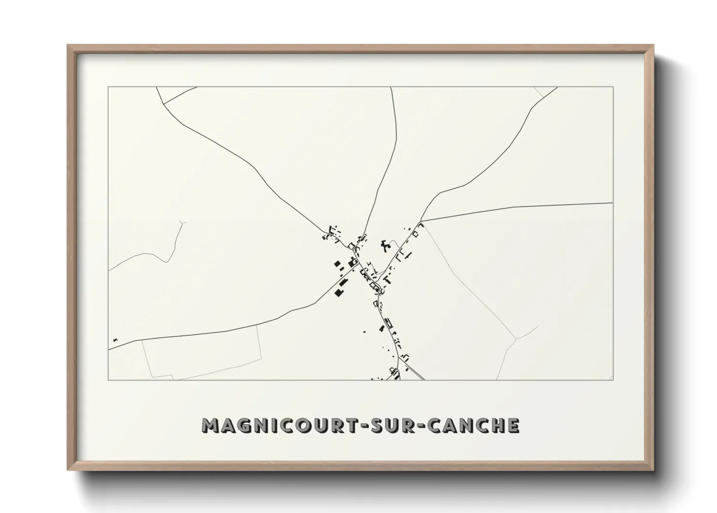 Une affiche de carte sur Magnicourt-sur-Canche