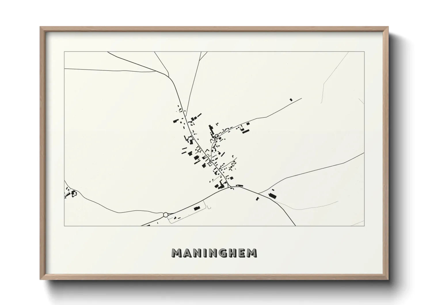 Une affiche de carte sur Maninghem