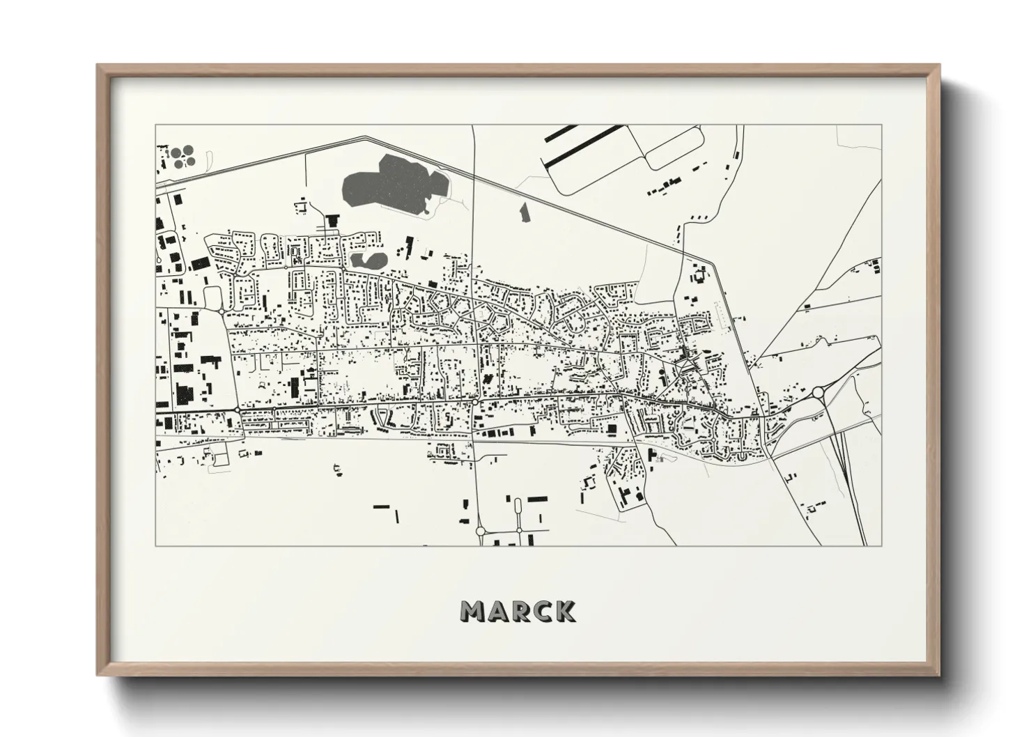 Une affiche de carte sur Marck