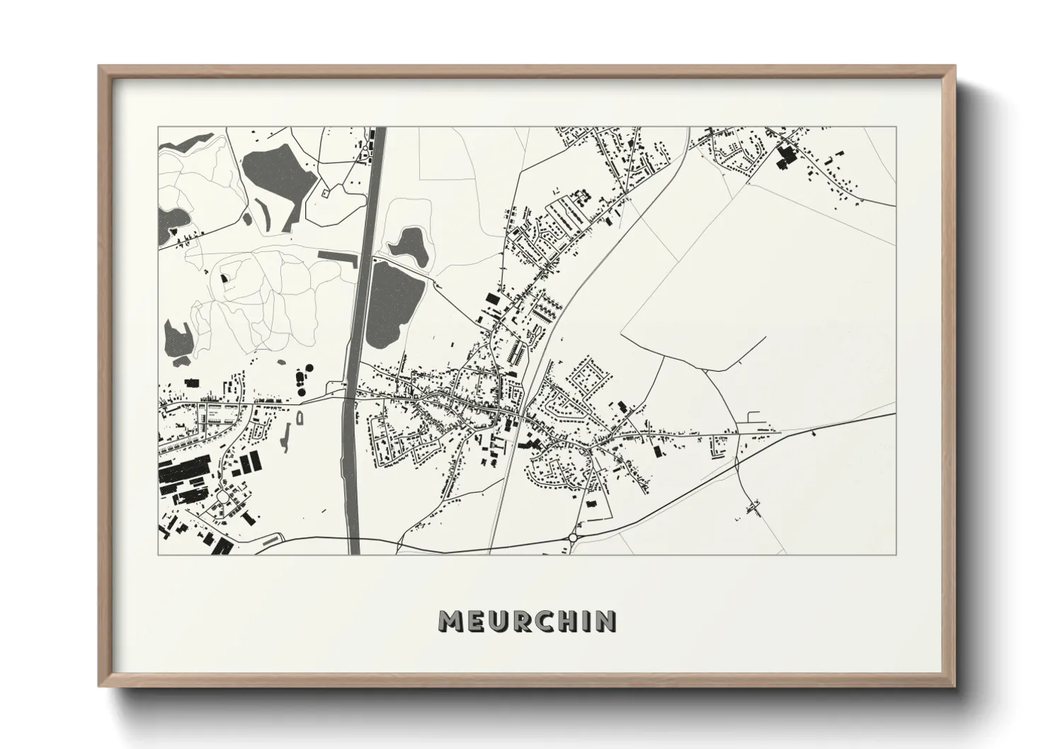 Une affiche de carte sur Meurchin