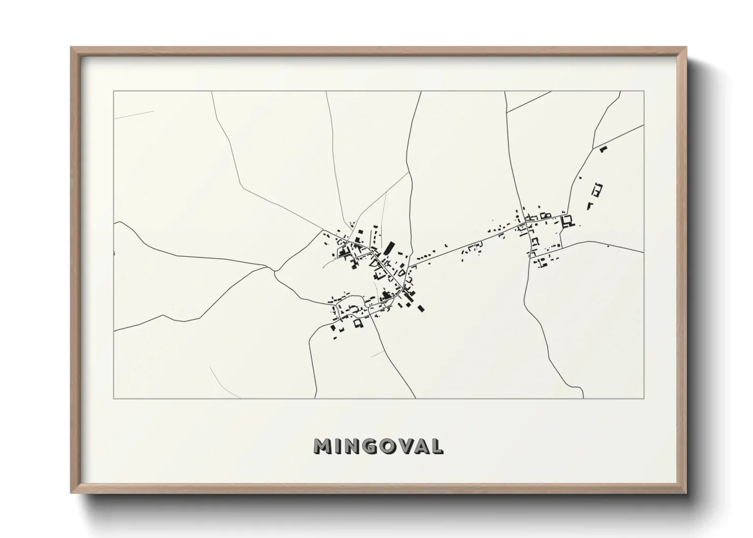 Une affiche de carte sur Mingoval