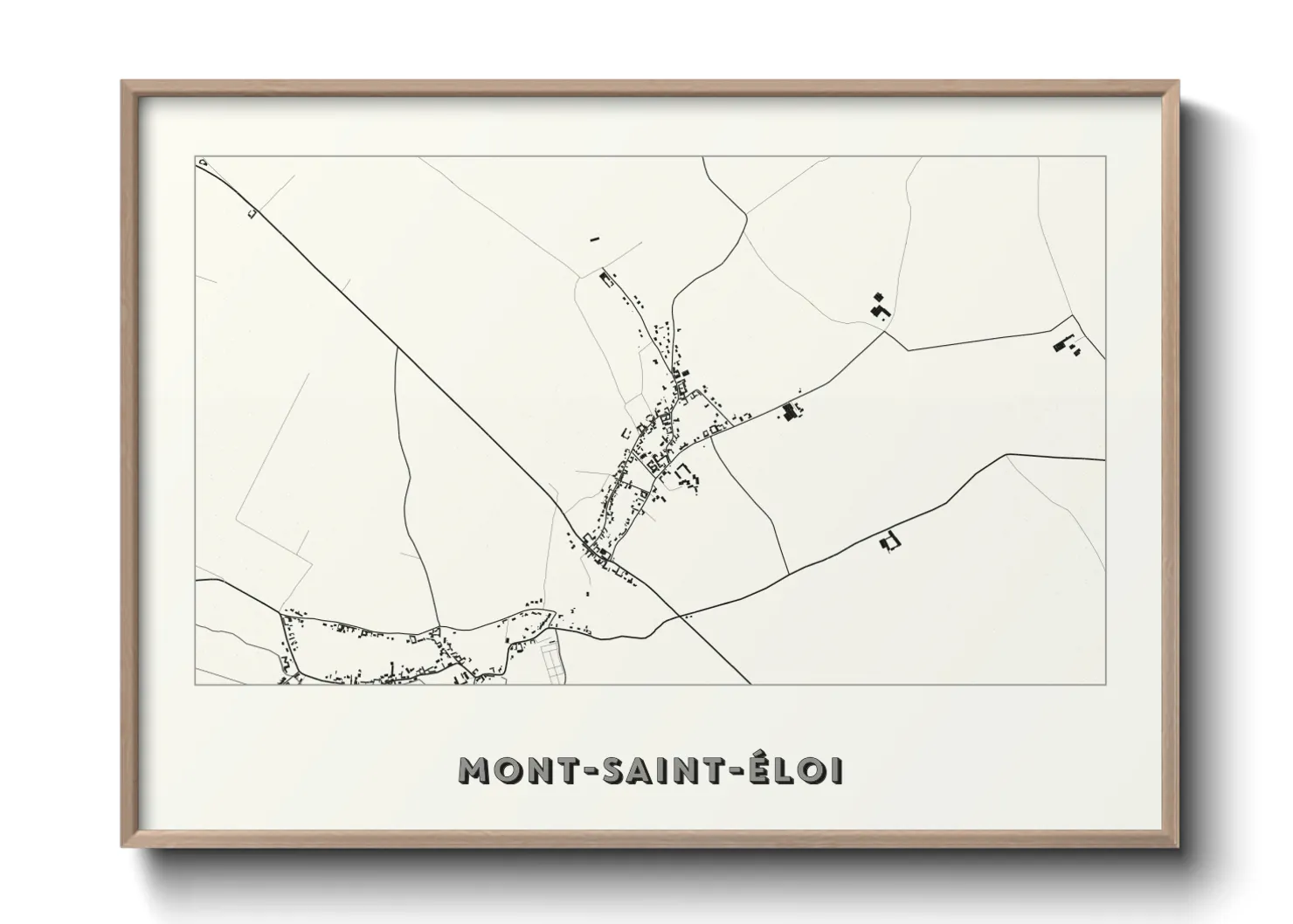 Une affiche de carte sur Mont-Saint-Éloi