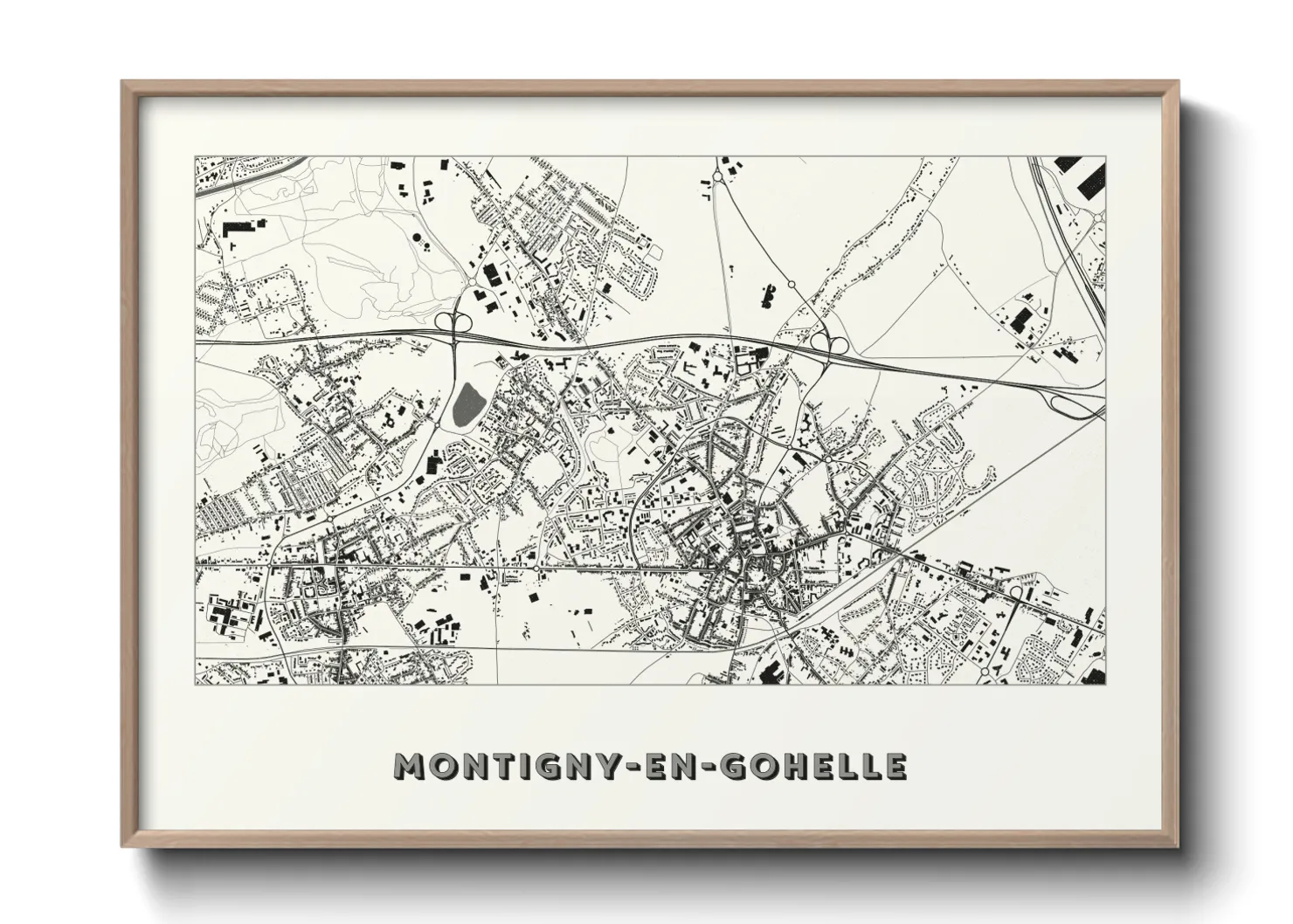 Une affiche de carte sur Montigny-en-Gohelle
