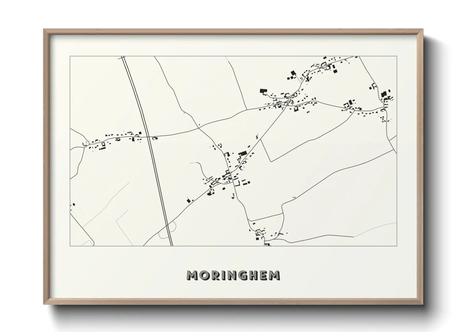 Une affiche de carte sur Moringhem