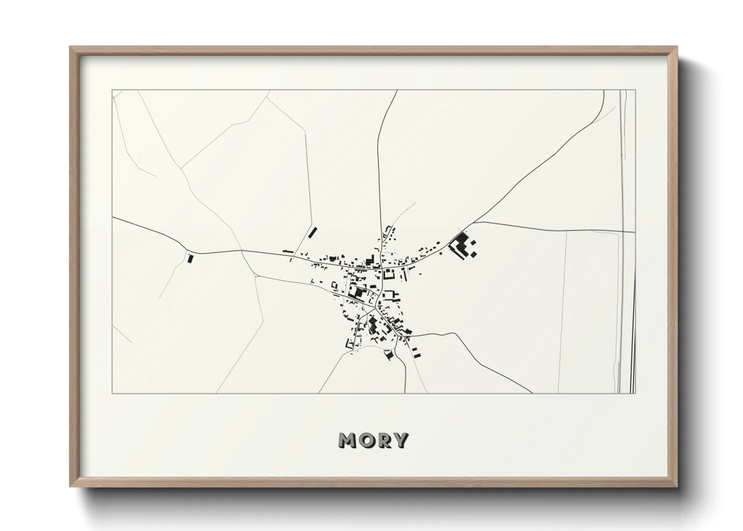 Une affiche de carte sur Mory
