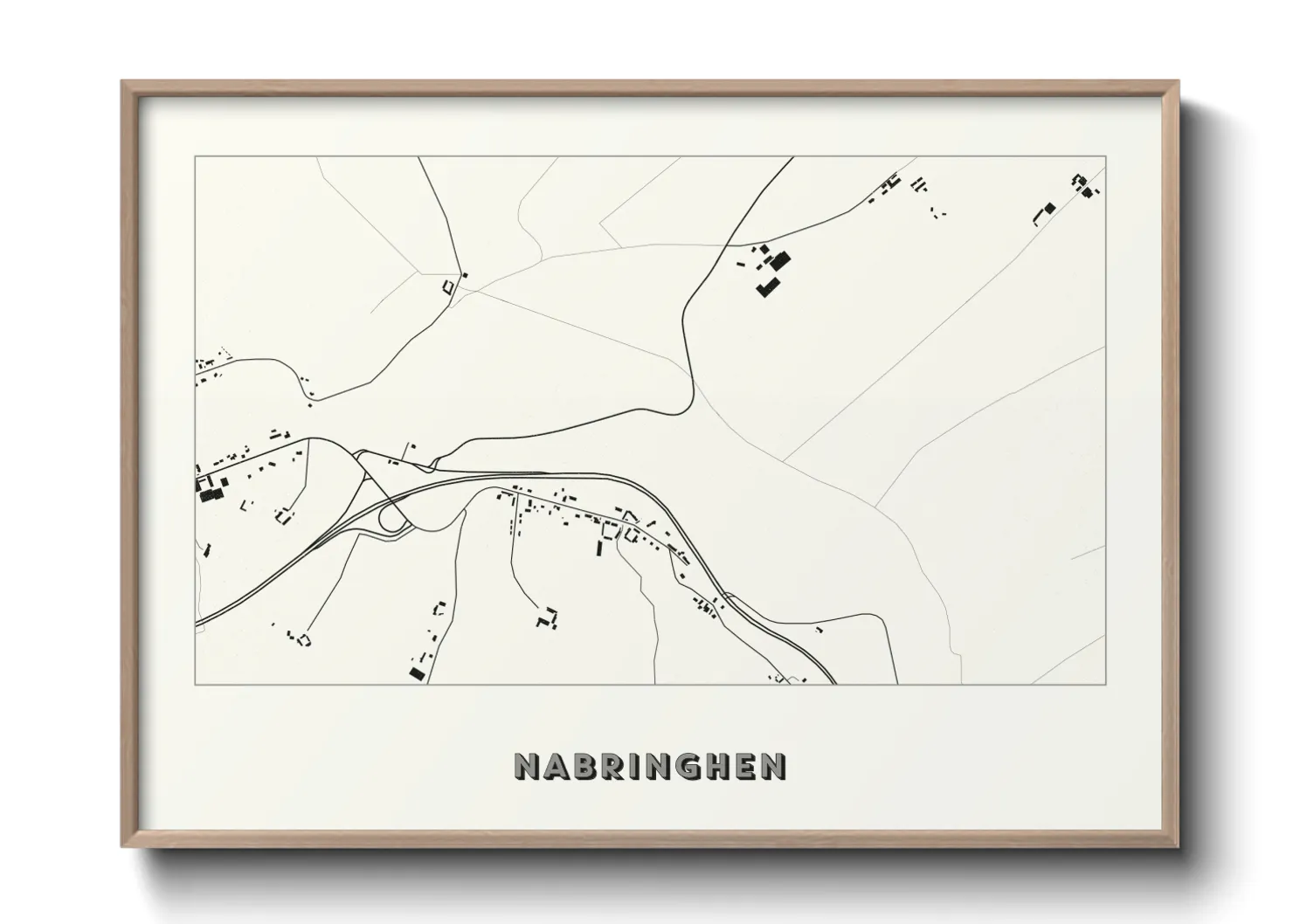 Une affiche de carte sur Nabringhen