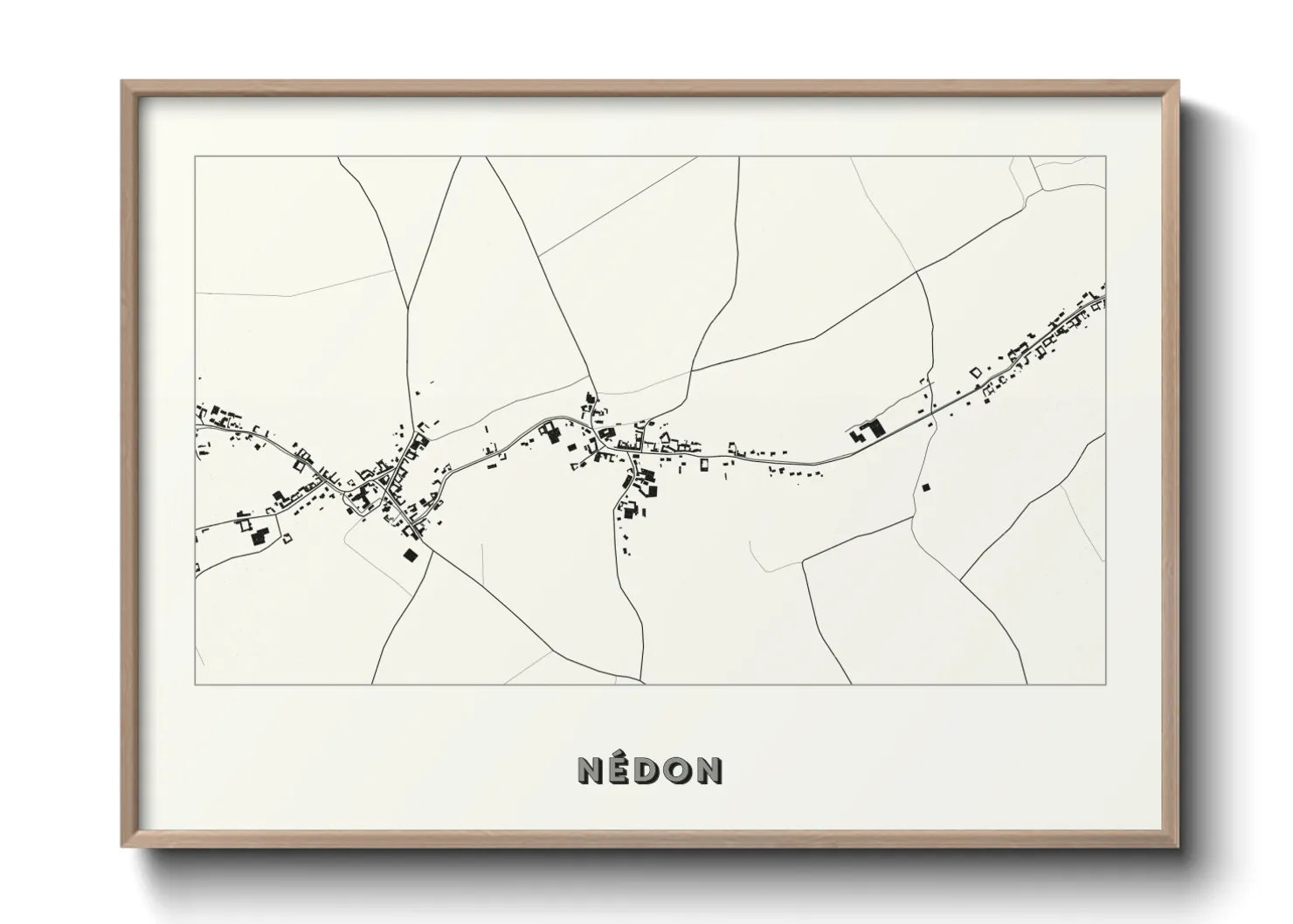 Une affiche de carte sur Nédon