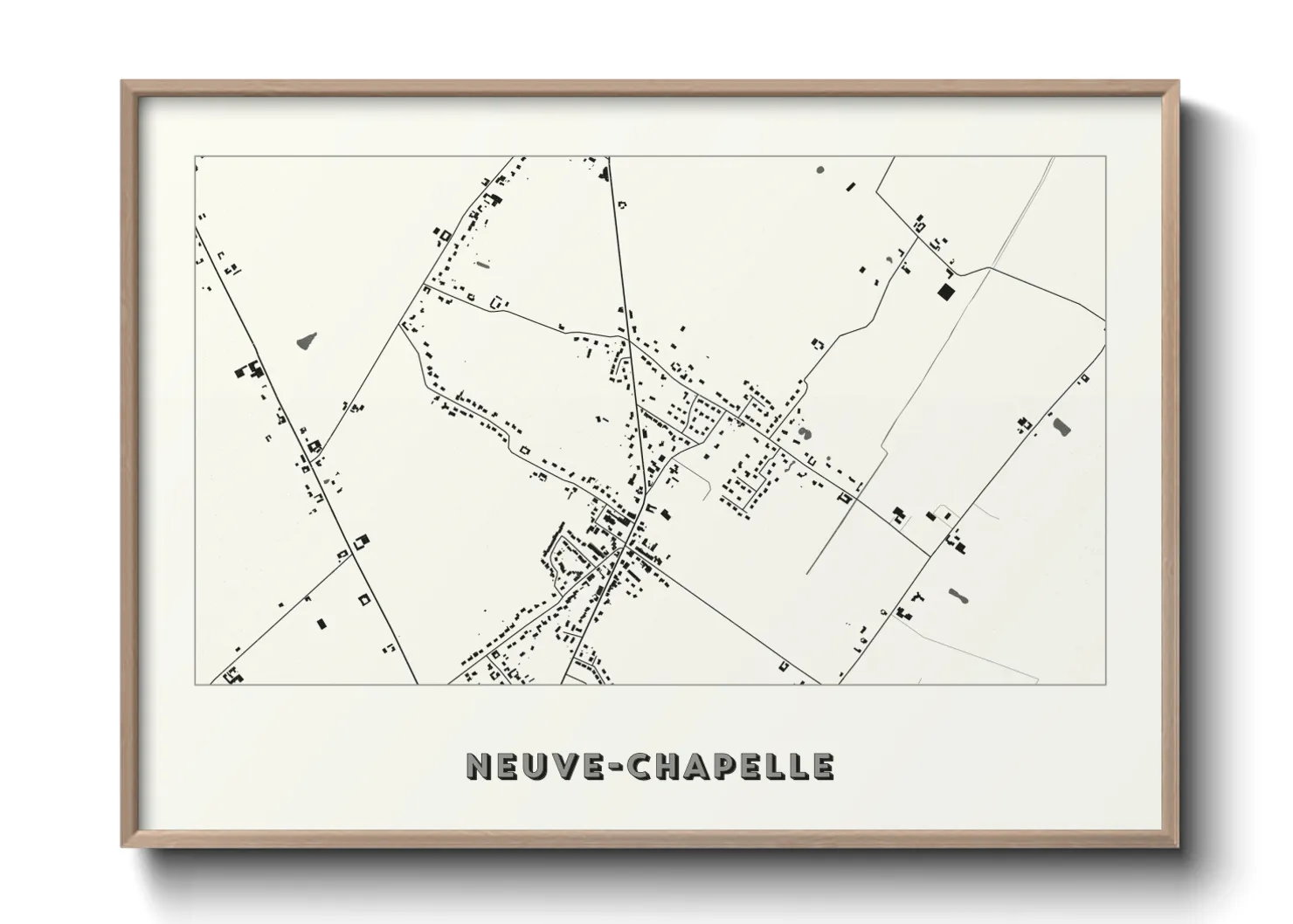 Une affiche de carte sur Neuve-Chapelle