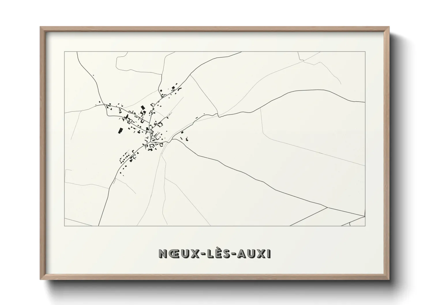 Une affiche de carte sur Nœux-lès-Auxi