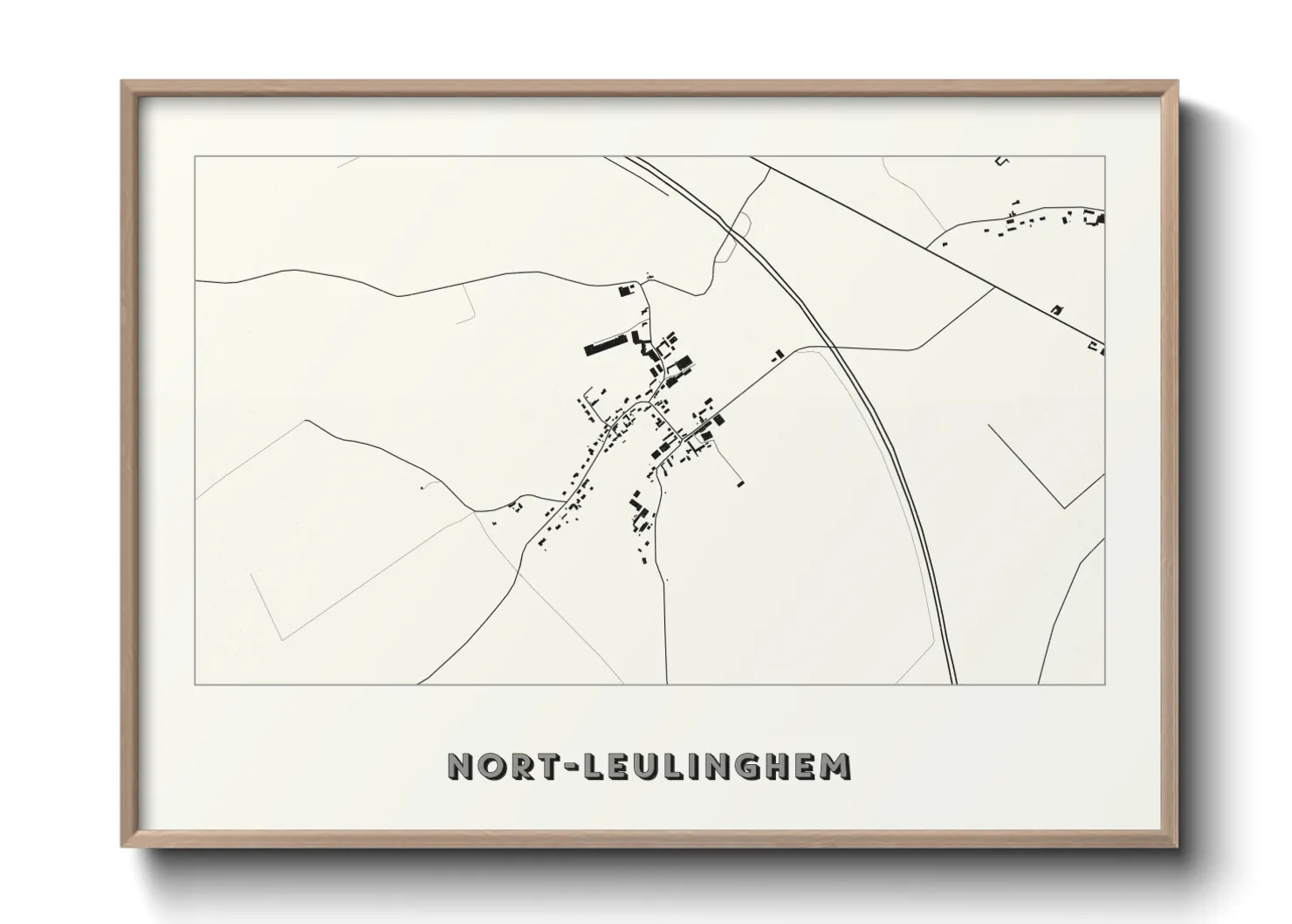 Une affiche de carte sur Nort-Leulinghem