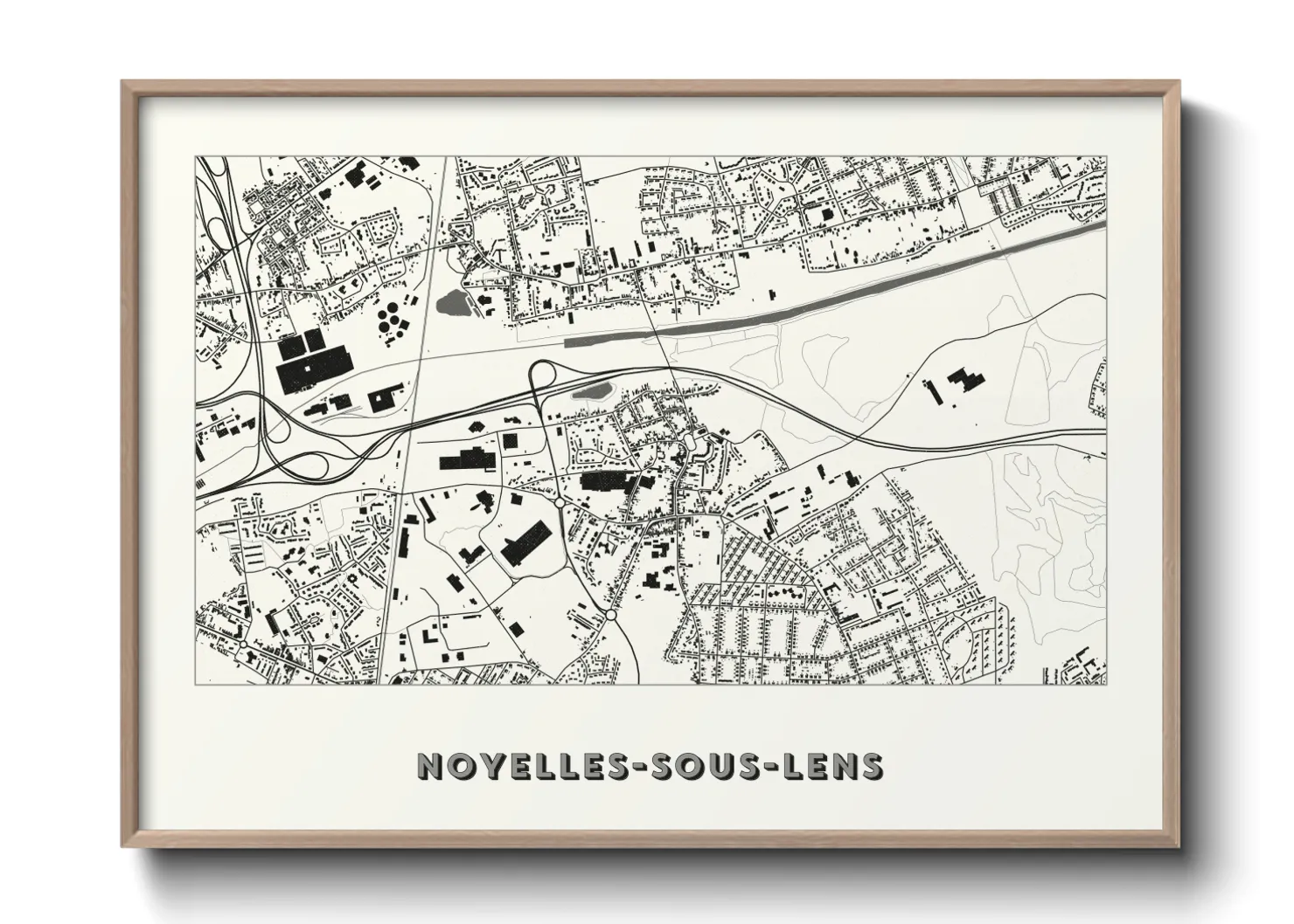 Une affiche de carte sur Noyelles-sous-Lens