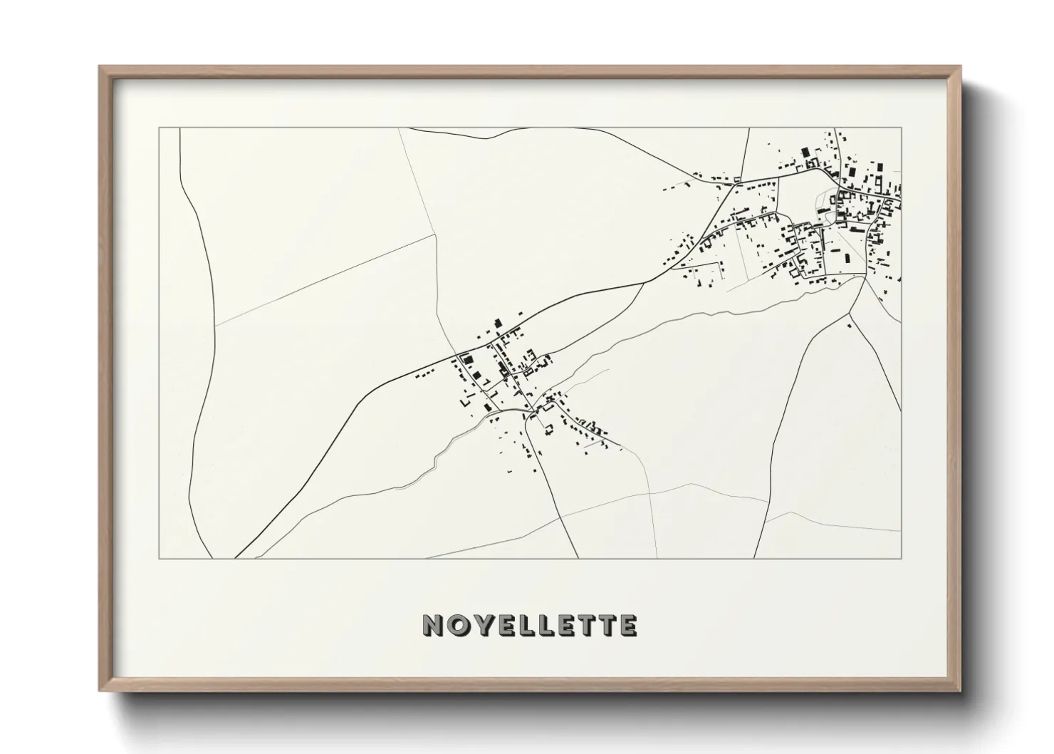 Une affiche de carte sur Noyellette