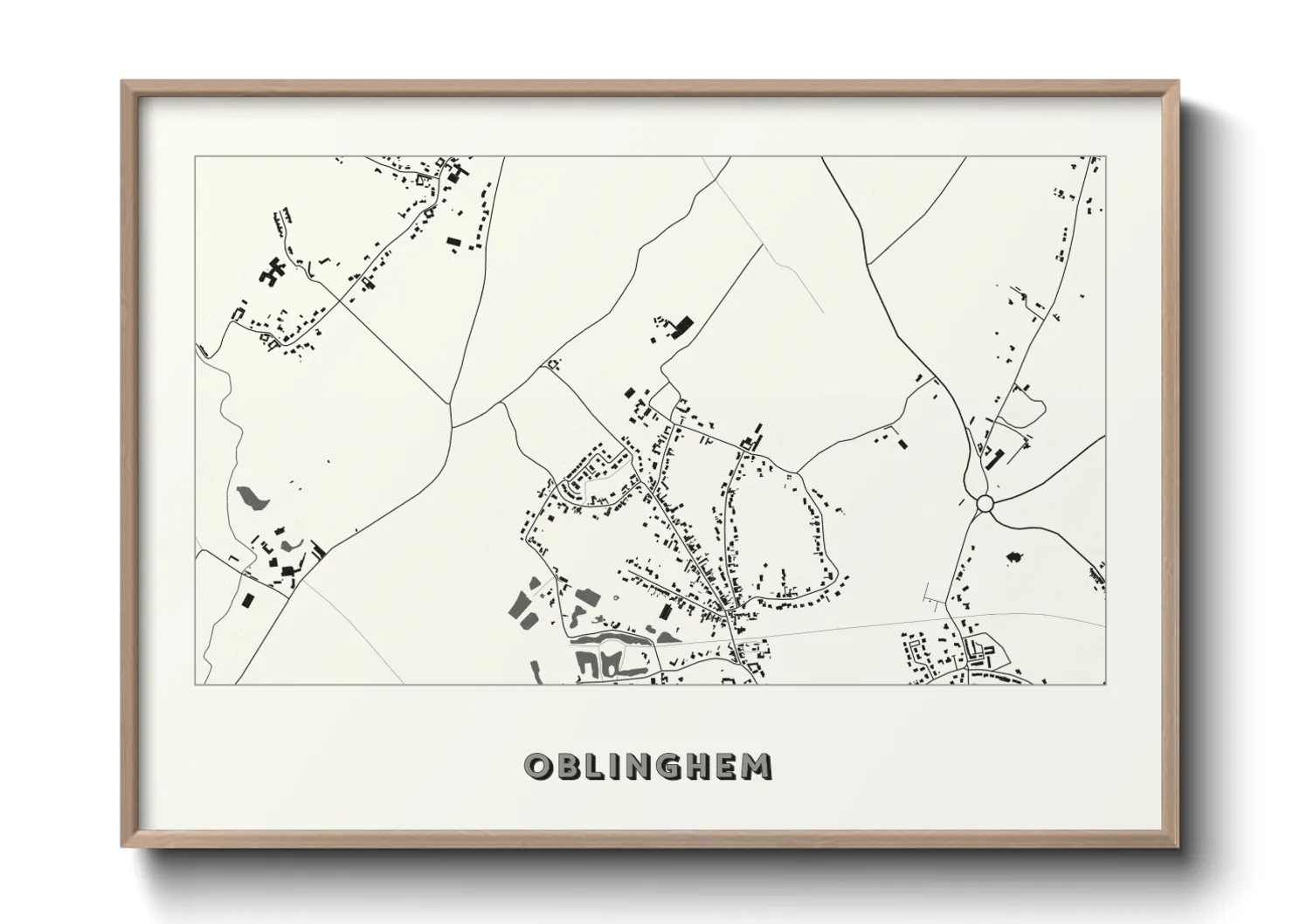Une affiche de carte sur Oblinghem