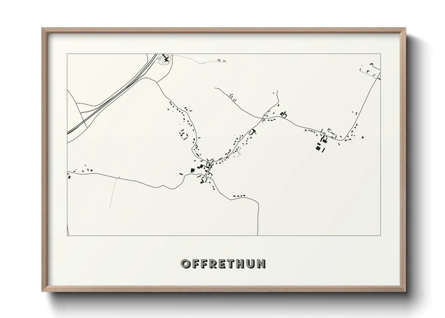 Une affiche de carte sur Offrethun