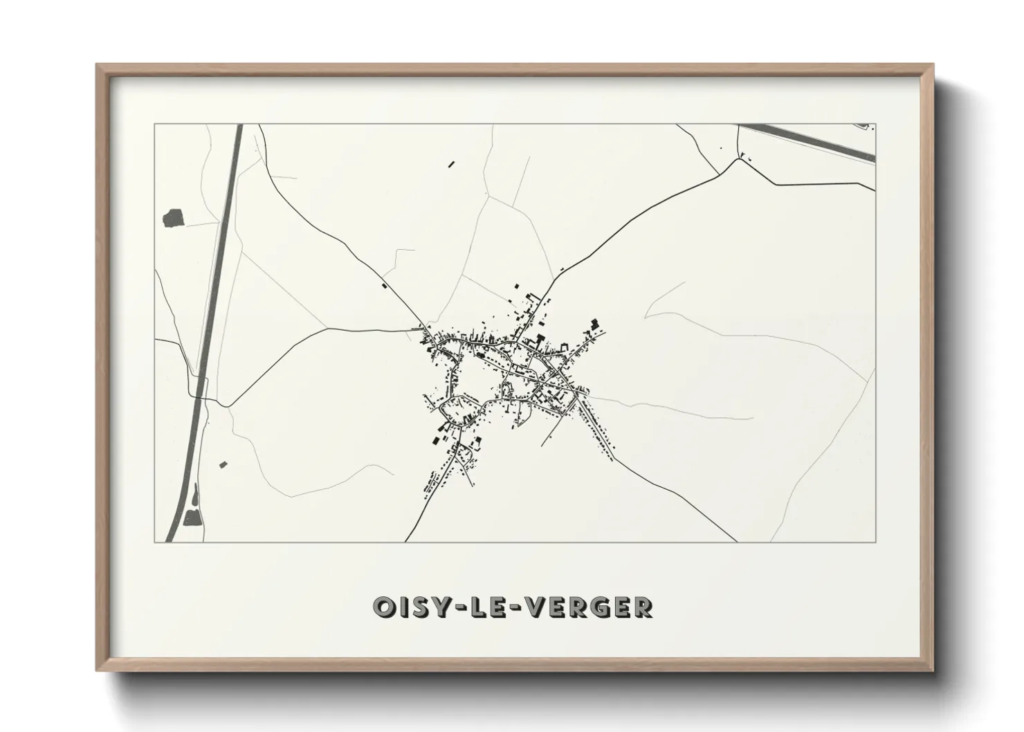 Une affiche de carte sur Oisy-le-Verger