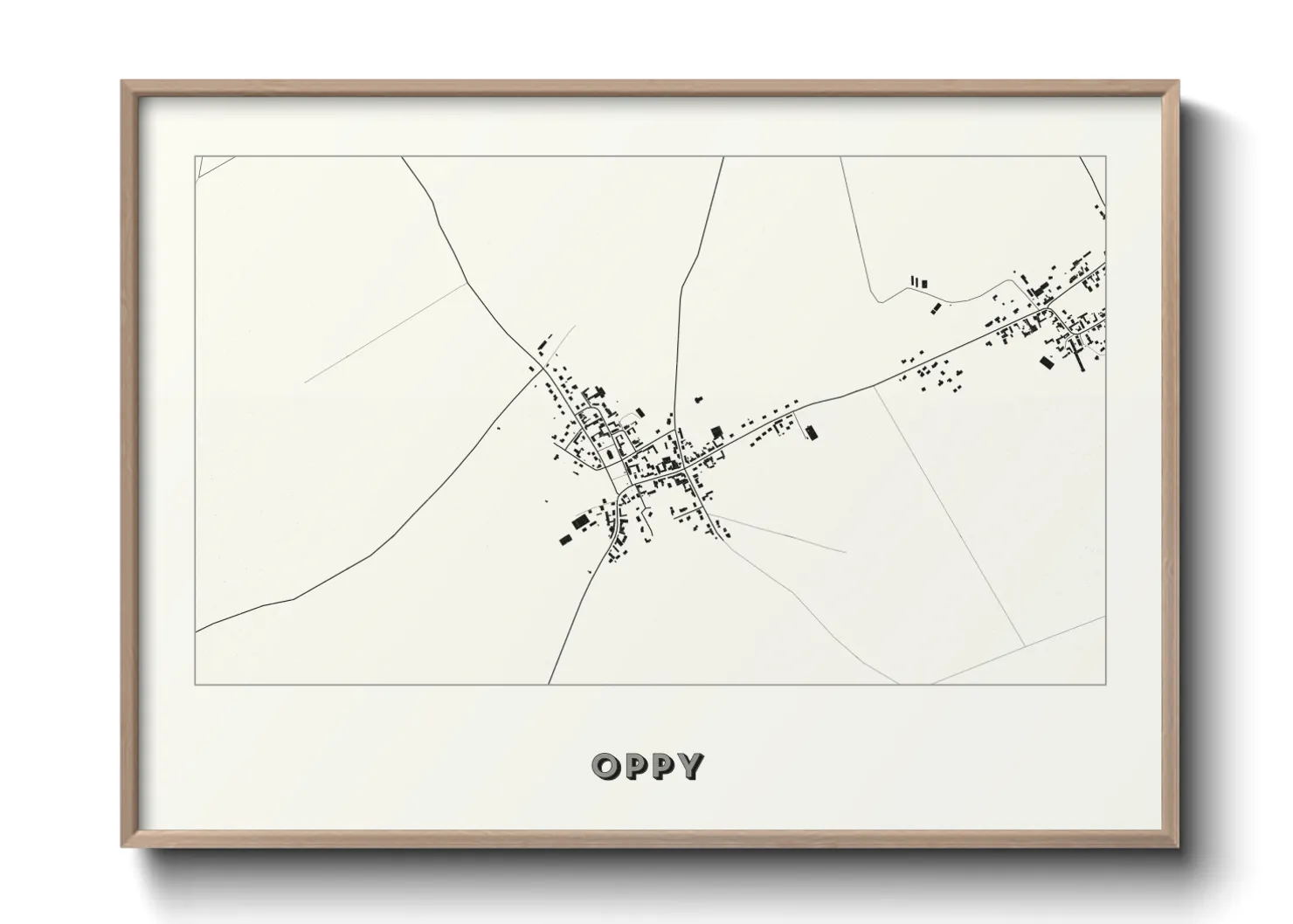 Une affiche de carte sur Oppy