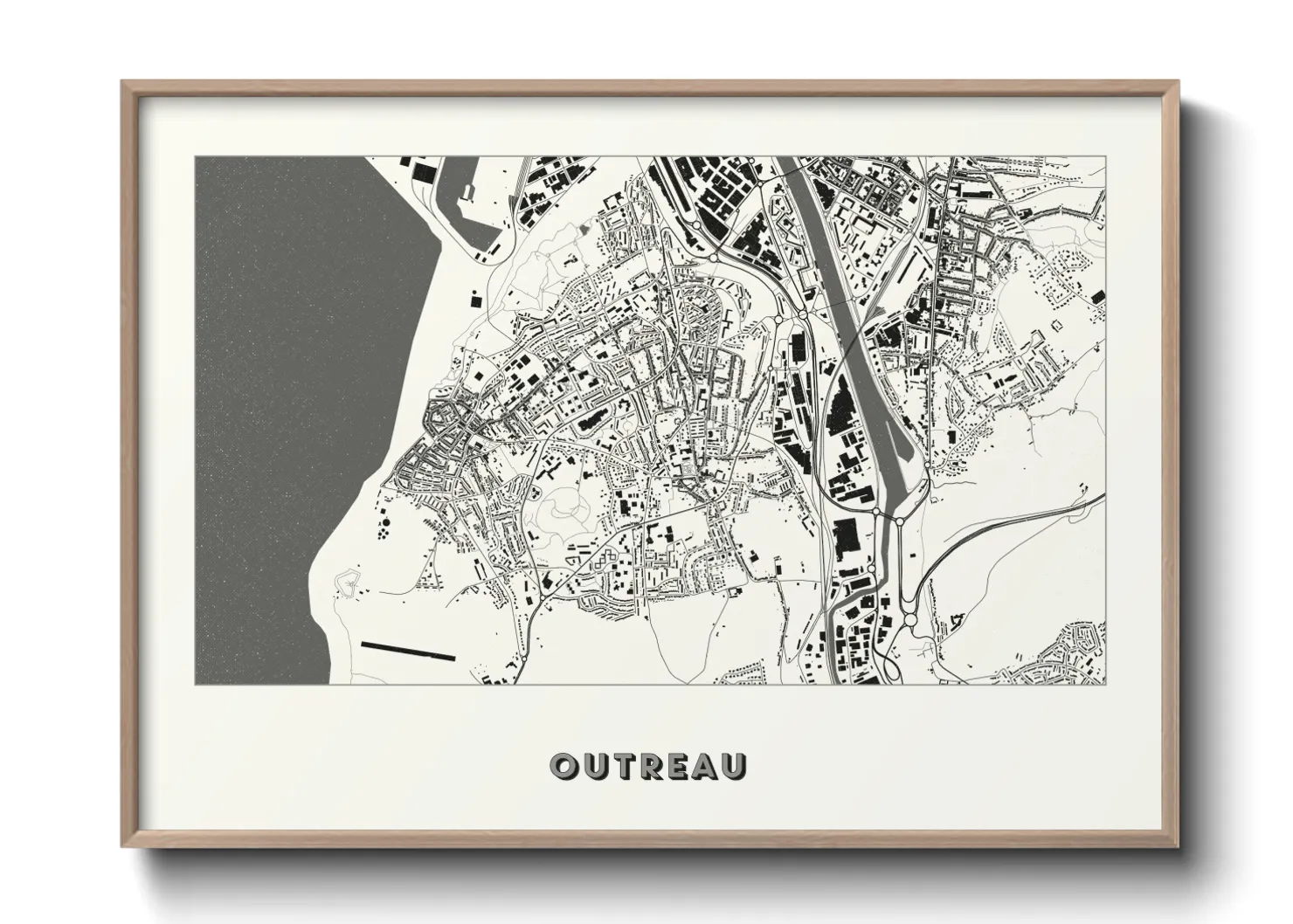 Une affiche de carte sur Outreau