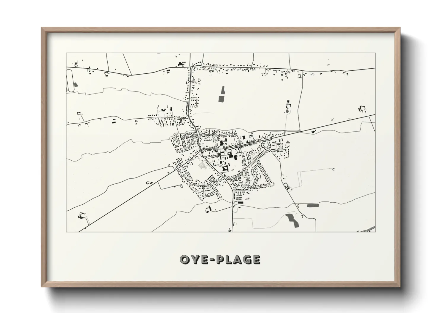 Une affiche de carte sur Oye-Plage