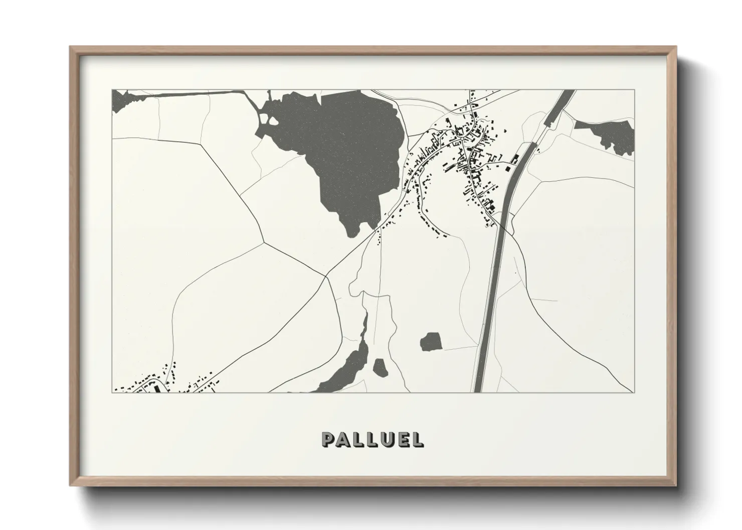 Une affiche de carte sur Palluel