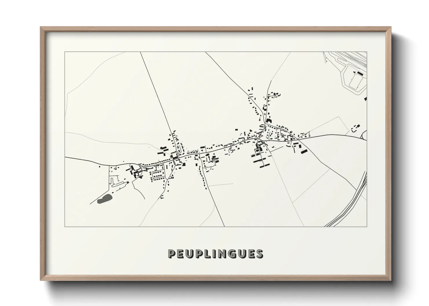 Une affiche de carte sur Peuplingues