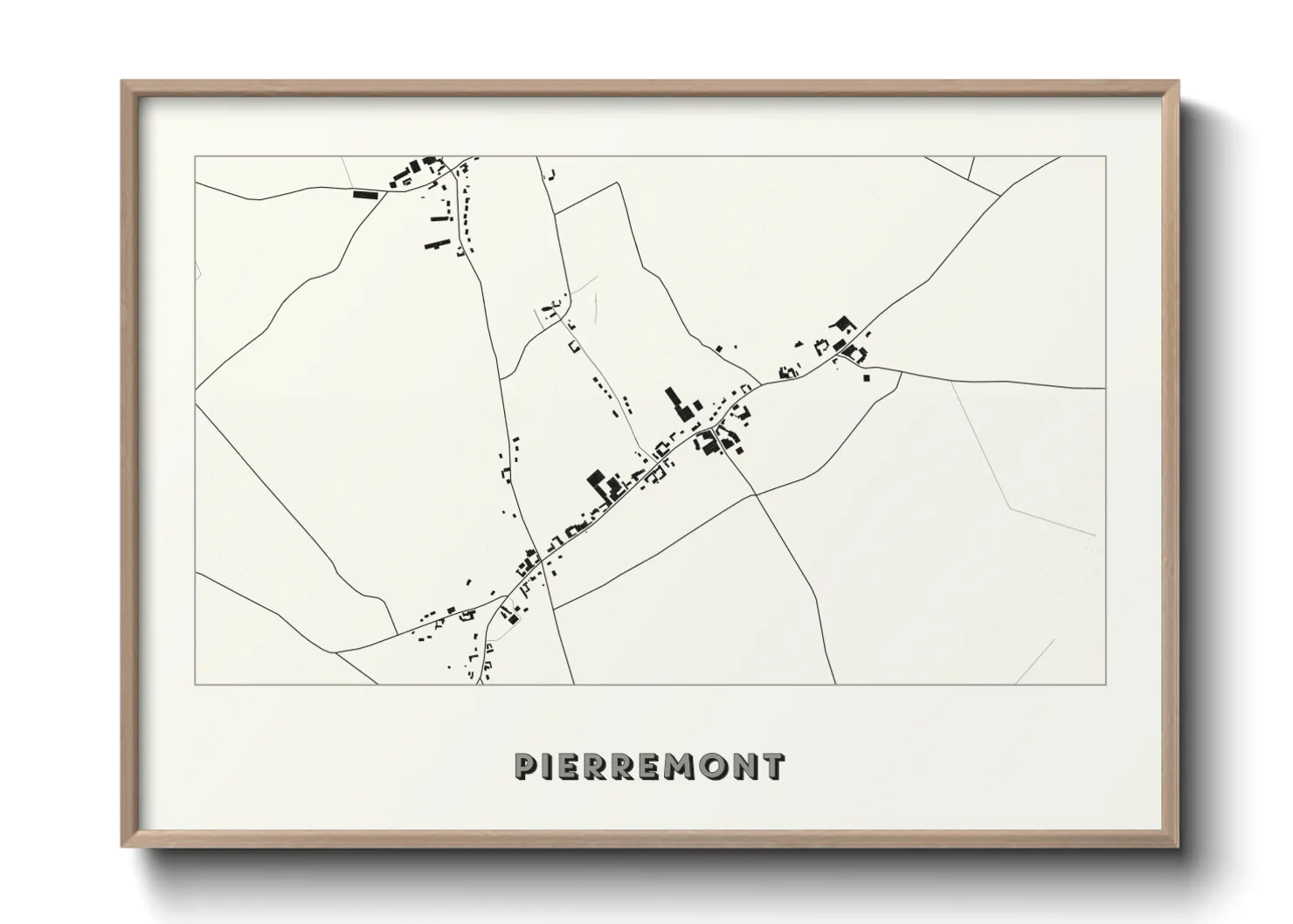 Une affiche de carte sur Pierremont