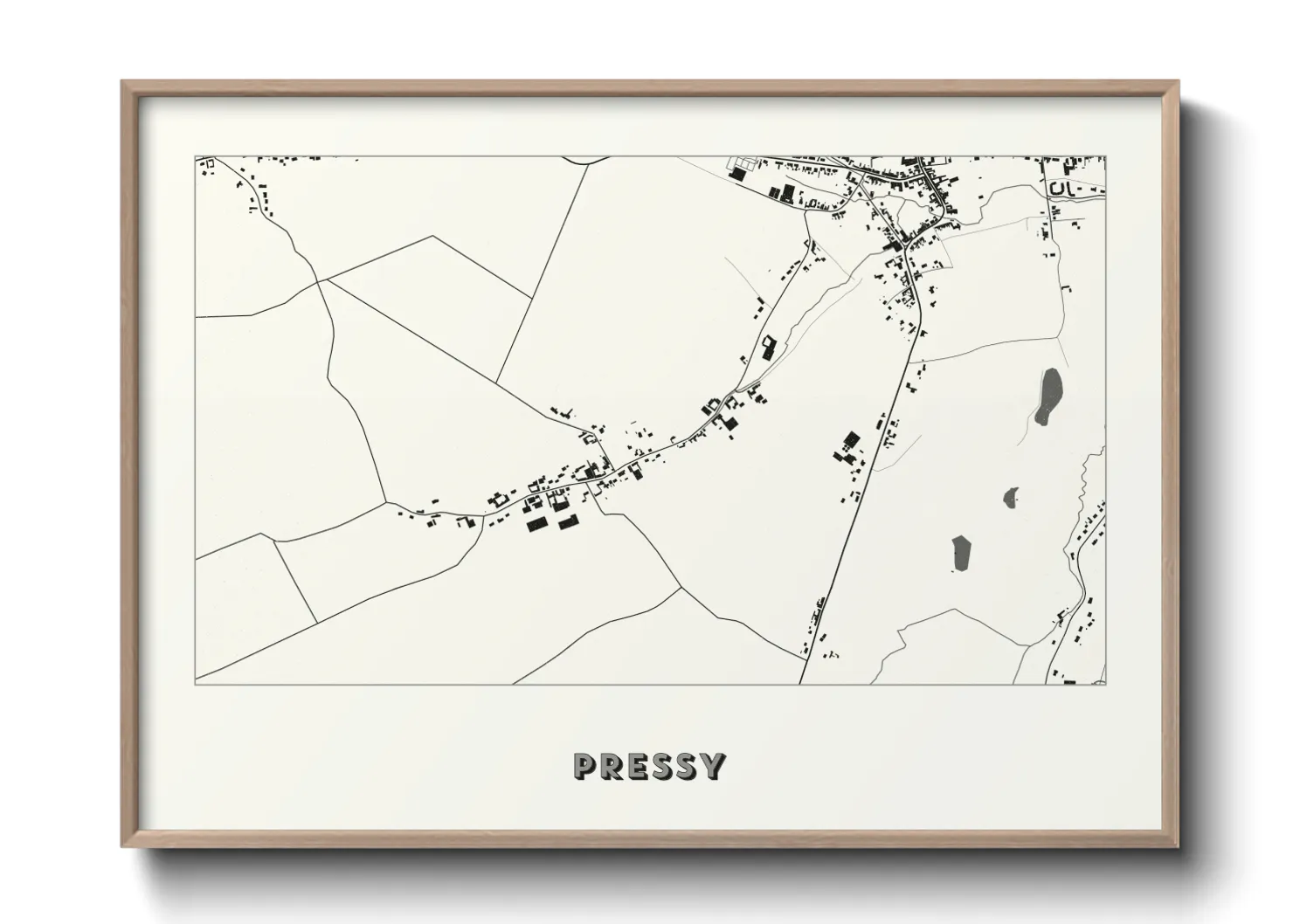 Une affiche de carte sur Pressy