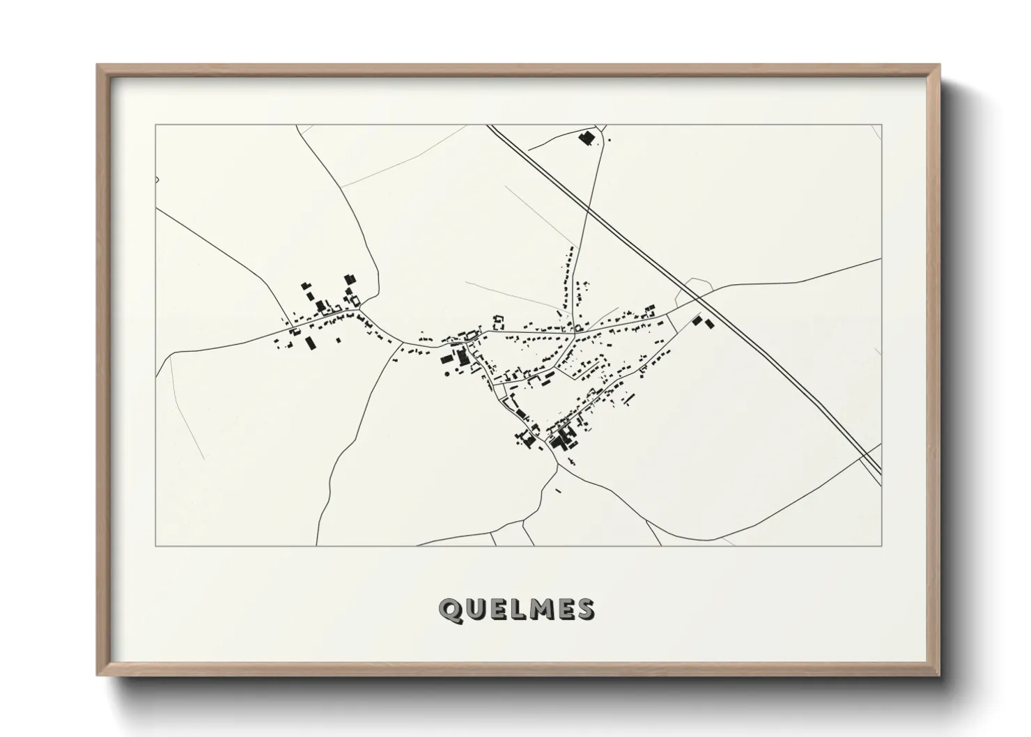 Une affiche de carte sur Quelmes