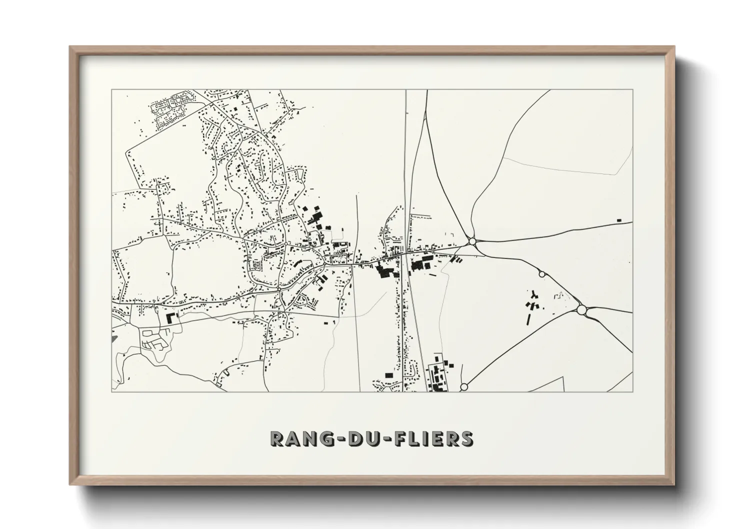 Une affiche de carte sur Rang-du-Fliers