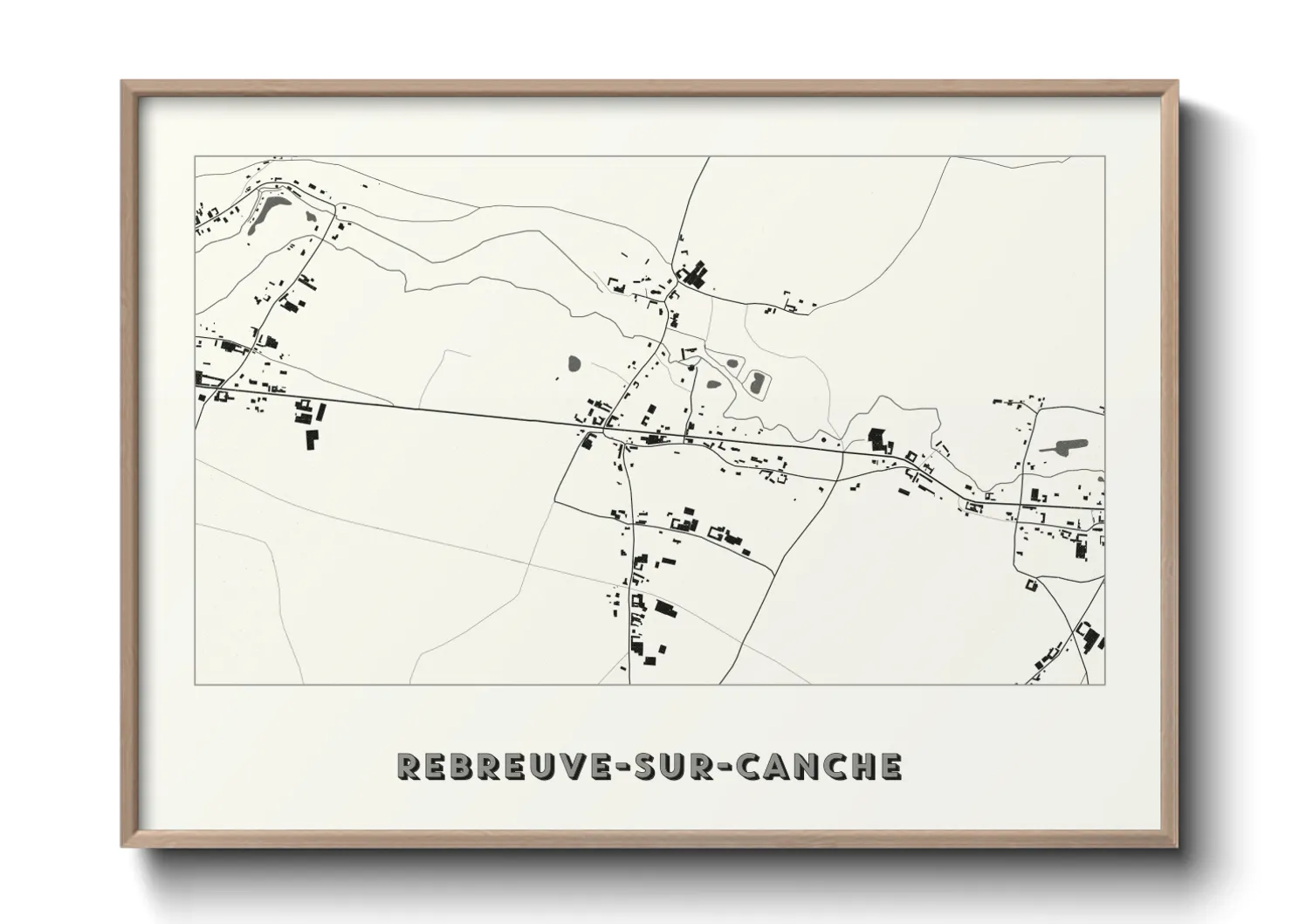 Une affiche de carte sur Rebreuve-sur-Canche