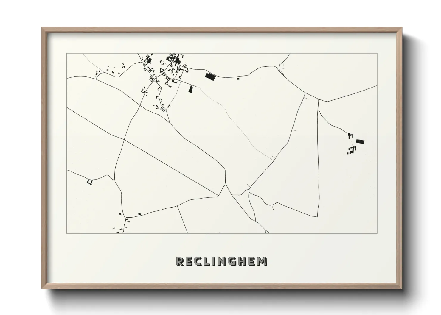 Une affiche de carte sur Reclinghem