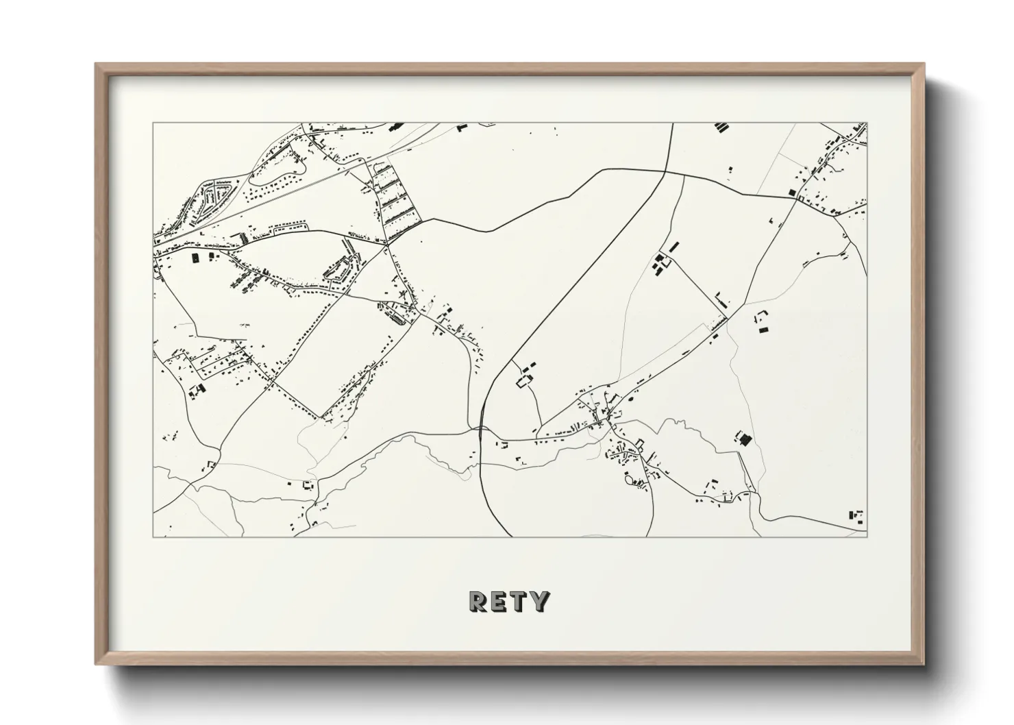 Une affiche de carte sur Rety