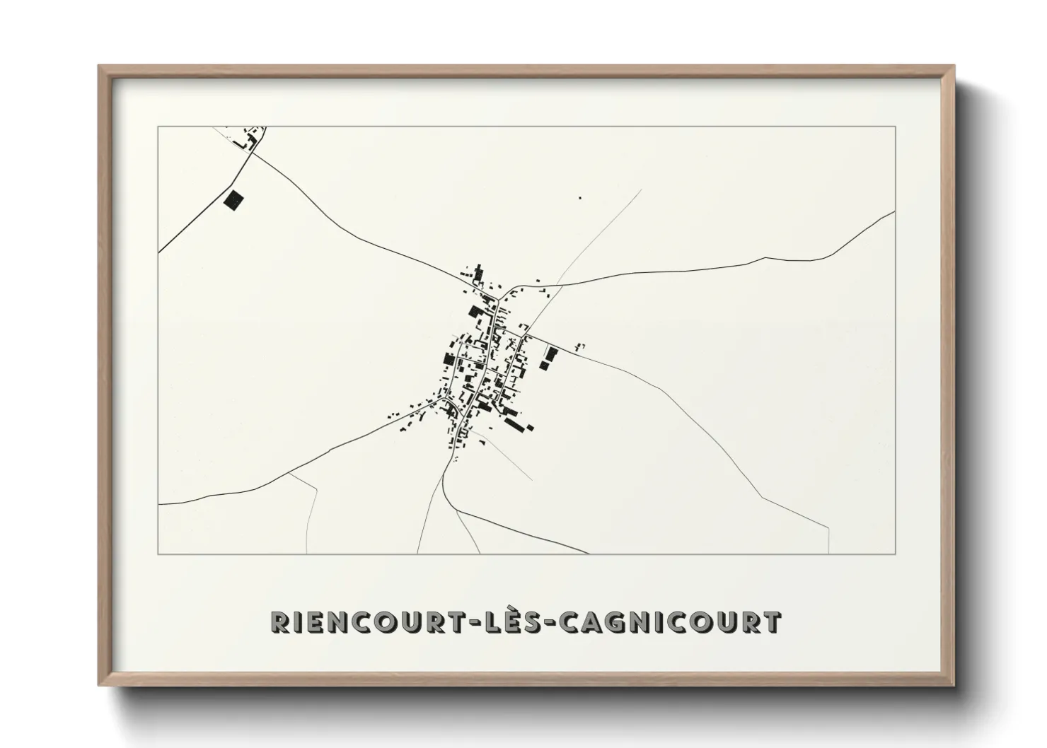 Une affiche de carte sur Riencourt-lès-Cagnicourt