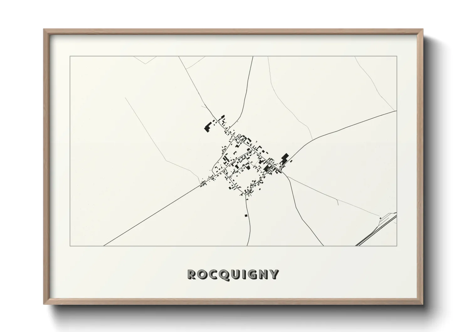 Une affiche de carte sur Rocquigny