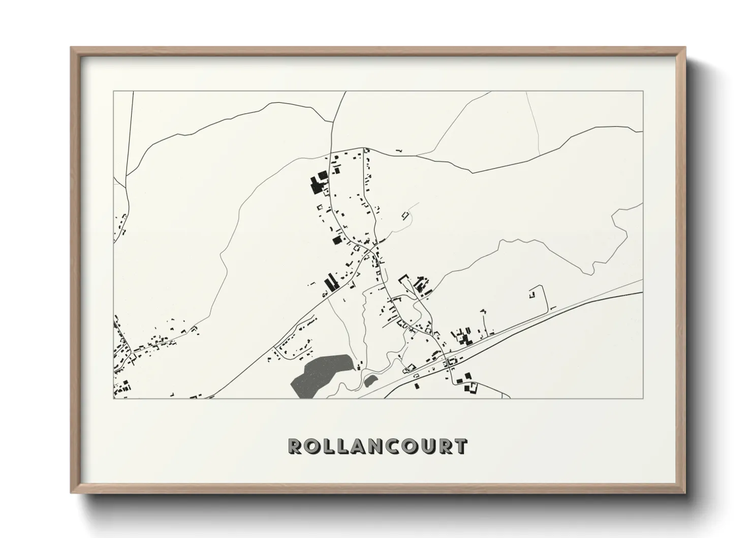 Une affiche de carte sur Rollancourt