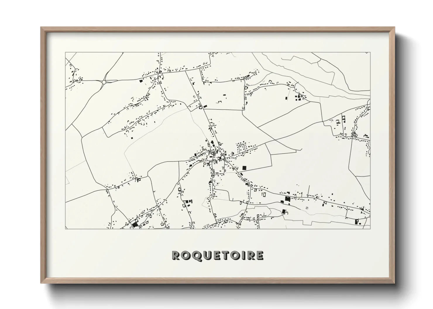 Une affiche de carte sur Roquetoire