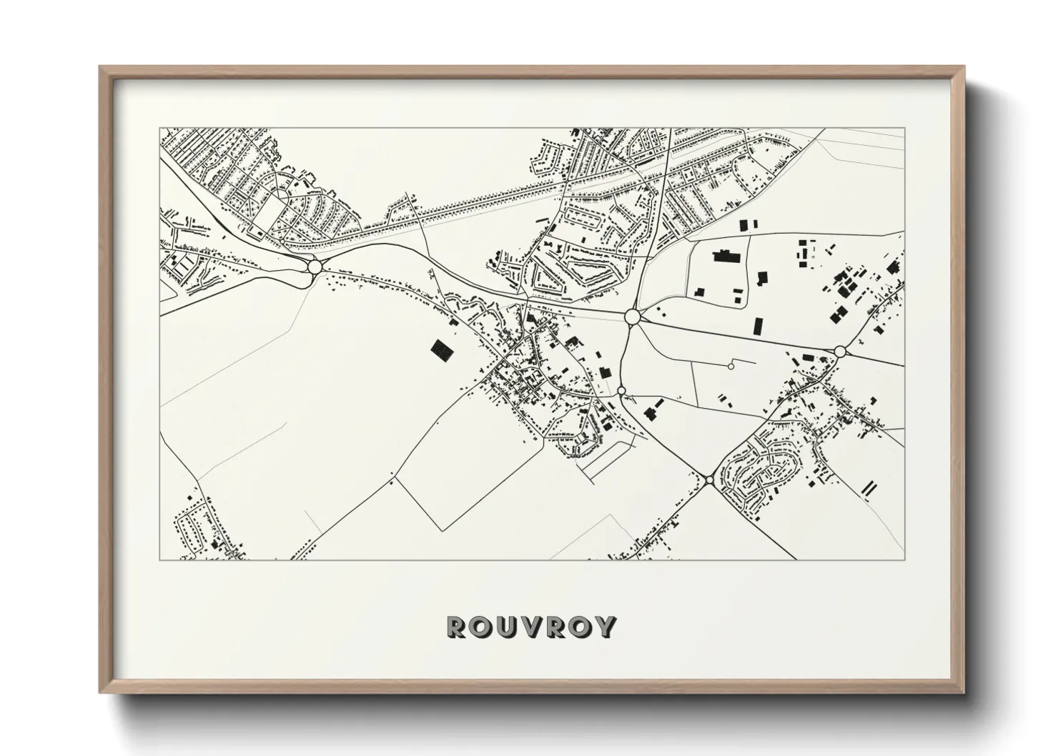 Une affiche de carte sur Rouvroy
