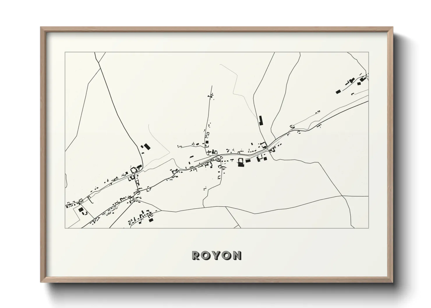 Une affiche de carte sur Royon