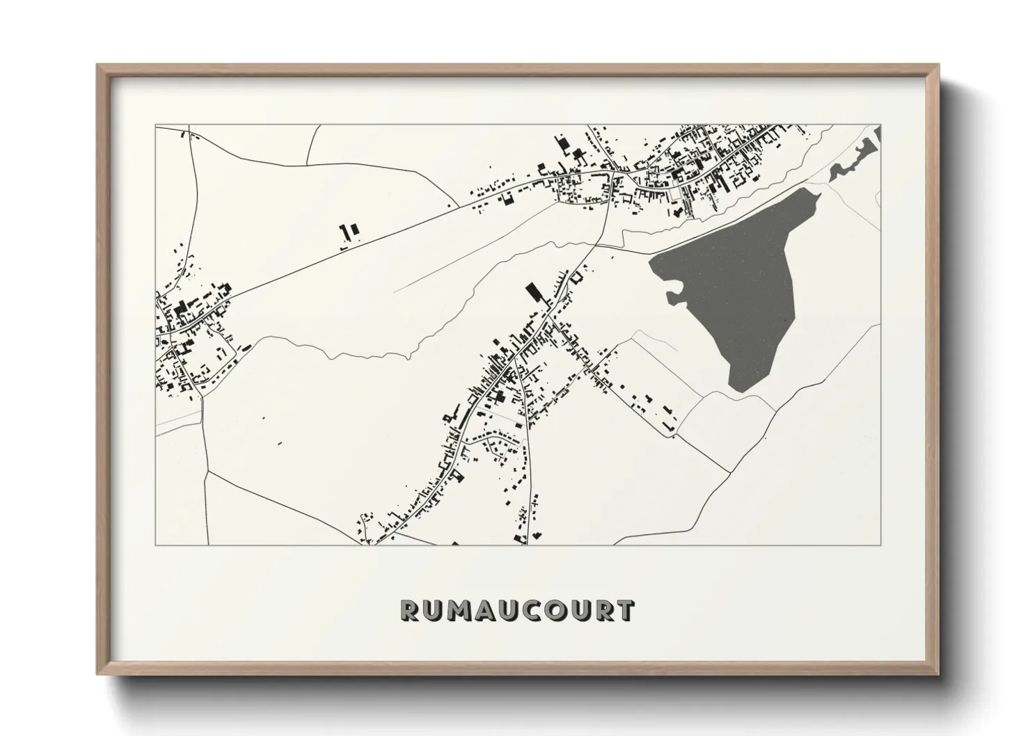 Une affiche de carte sur Rumaucourt