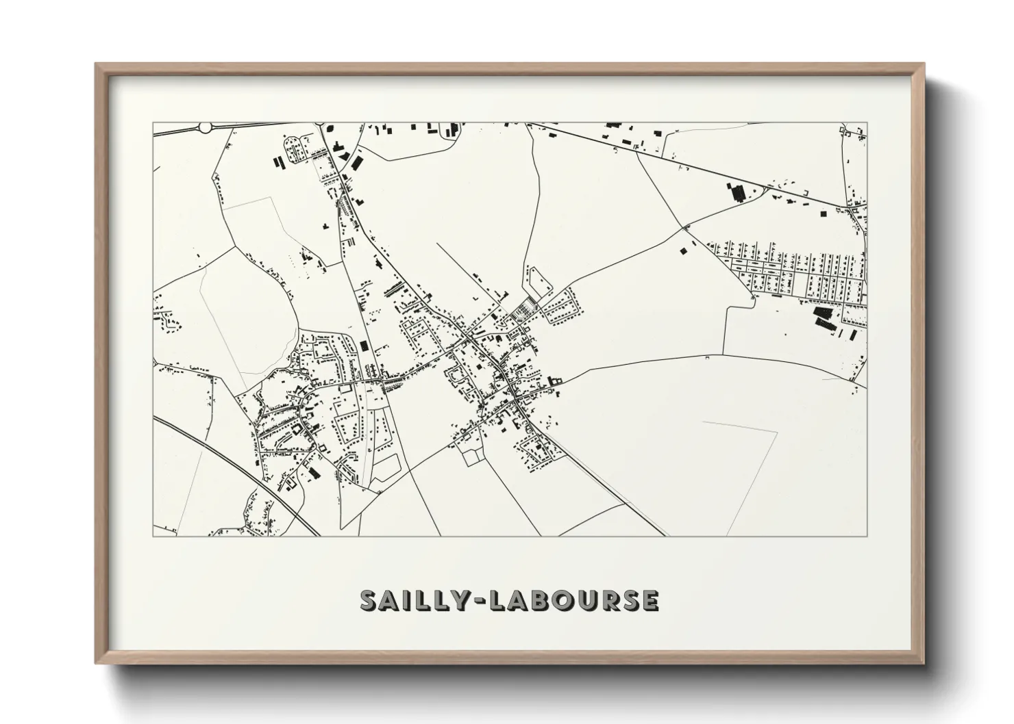 Une affiche de carte sur Sailly-Labourse