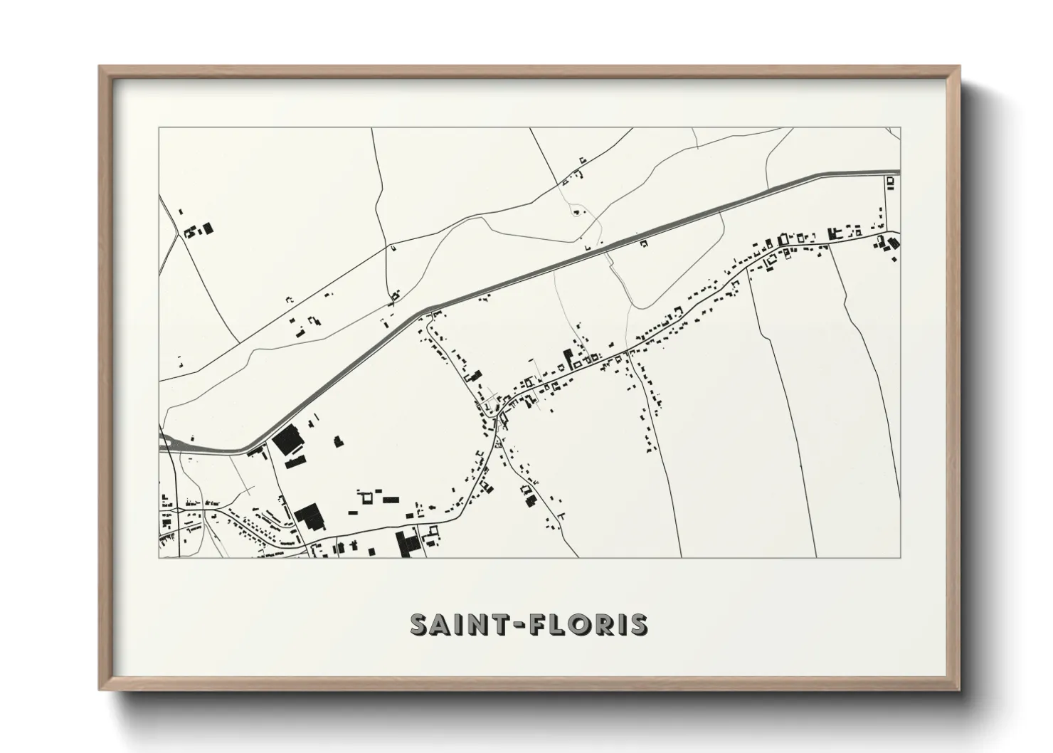 Une affiche de carte sur Saint-Floris